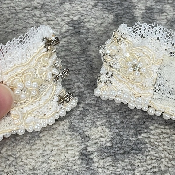 SOLD Davids Bridal Allover Beaded Lace Illusion Halter Neckline Wedding T9512 8 - Picture 11 of 17